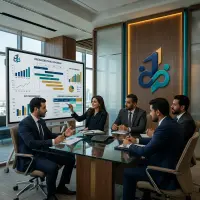 فريق استشاري يناقش خطة تطوير مؤسسي